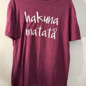 Hakuna Matata Maroon T-Shirt